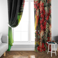 Aboriginal Dot Art Vanuatu Window Curtain Tropical Flowers LT05 - Polynesian Pride