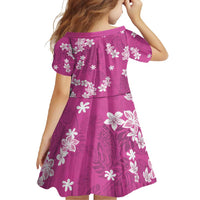 Hawaii Monstera Deliciosa Family Matching Off Shoulder Maxi Dress and Hawaiian Shirt Pink Plumeria Polynesian Pattern - Polynesian Pride