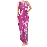 Hawaii Monstera Deliciosa Family Matching Tank Maxi Dress and Hawaiian Shirt Pink Plumeria Polynesian Pattern - Polynesian Pride