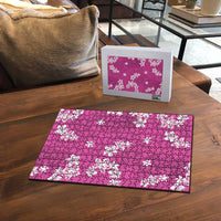 Hawaii Monstera Deliciosa Puzzle Pink Plumeria Polynesian Pattern LT05 - Polynesian Pride