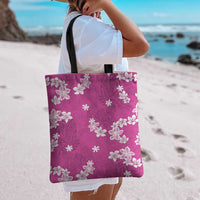 Hawaii Monstera Deliciosa Tote Bag Pink Plumeria Polynesian Pattern LT05 - Polynesian Pride