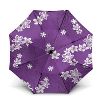 Hawaii Monstera Deliciosa Umbrella Purple Plumeria Polynesian Pattern LT05 One Size Folded 11.42 inch Opened Diameter 37.4 inch Purple - Polynesian Pride