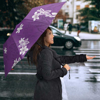 Hawaii Monstera Deliciosa Umbrella Purple Plumeria Polynesian Pattern LT05 - Polynesian Pride