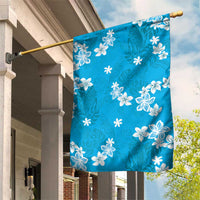 Hawaii Monstera Deliciosa Garden Flag Blue Plumeria Polynesian Pattern LT05 House Flag Blue - Polynesian Pride