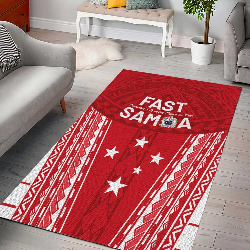 Samoa FAST Area Rug Forever Proud Samoan Tribal Pattern LT05 - Polynesian Pride