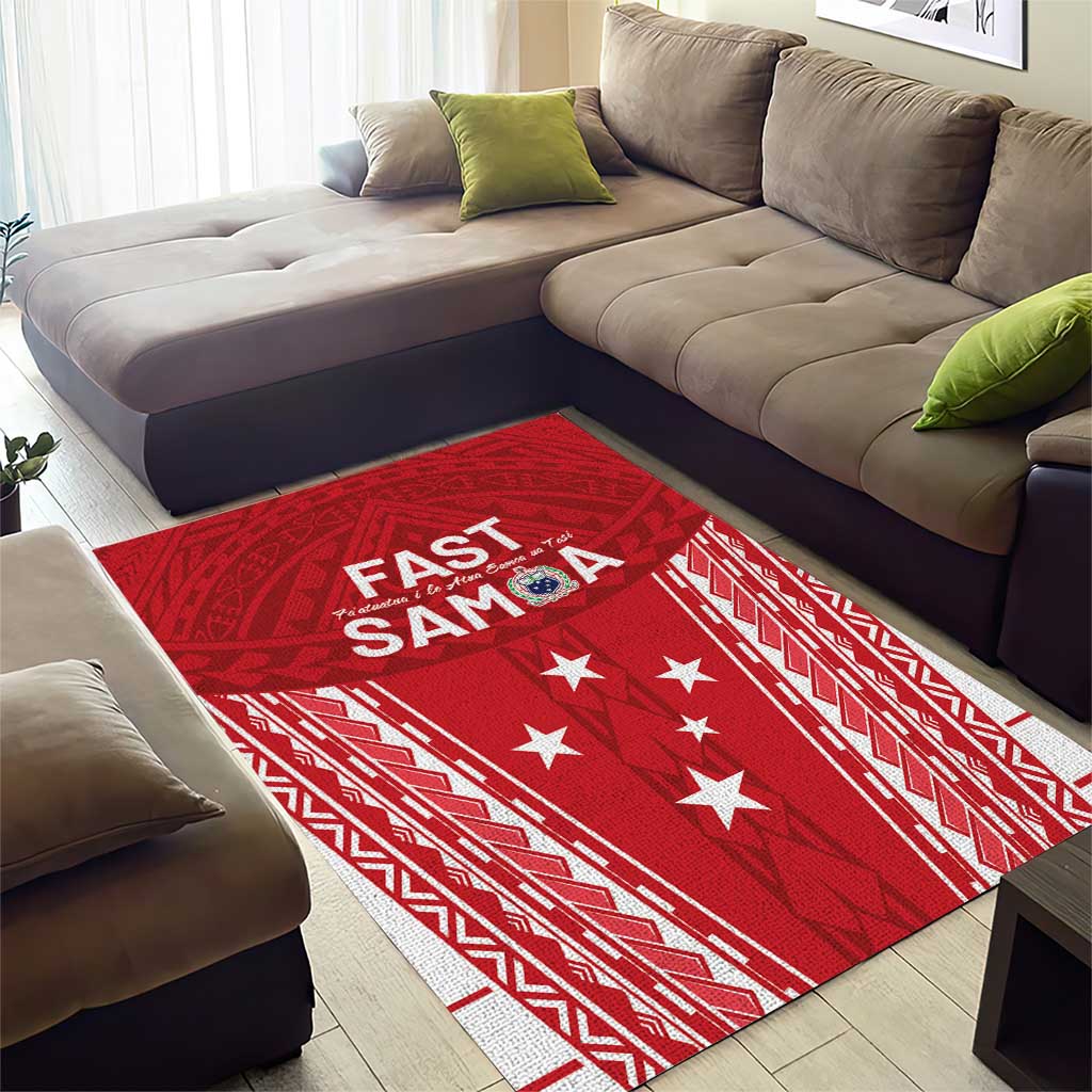 Samoa FAST Area Rug Forever Proud Samoan Tribal Pattern LT05 - Polynesian Pride