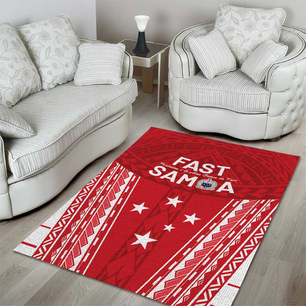 Samoa FAST Area Rug Forever Proud Samoan Tribal Pattern LT05 - Polynesian Pride