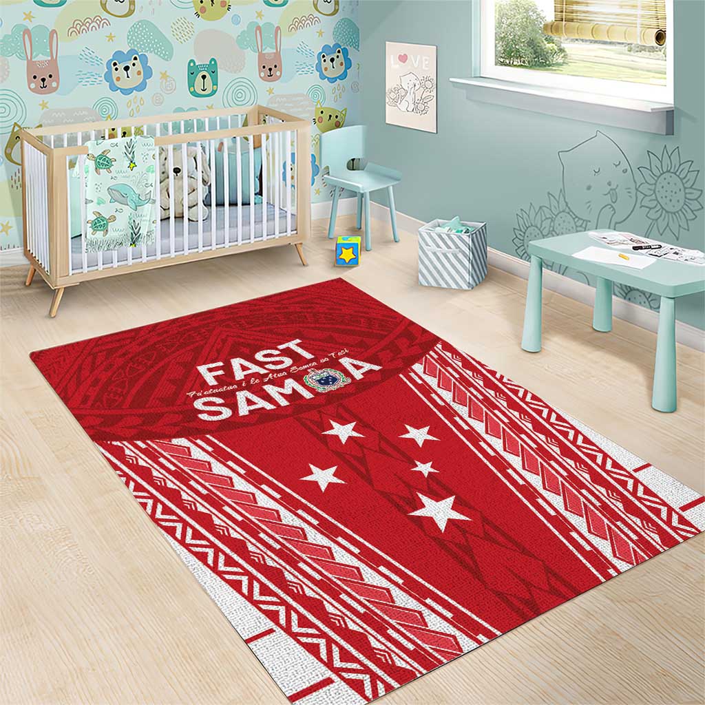 Samoa FAST Area Rug Forever Proud Samoan Tribal Pattern LT05 - Polynesian Pride