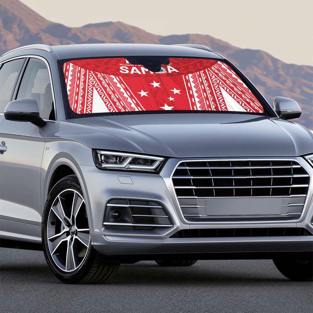 Samoa FAST Auto Sun Shade Forever Proud Samoan Tribal Pattern - Polynesian Pride