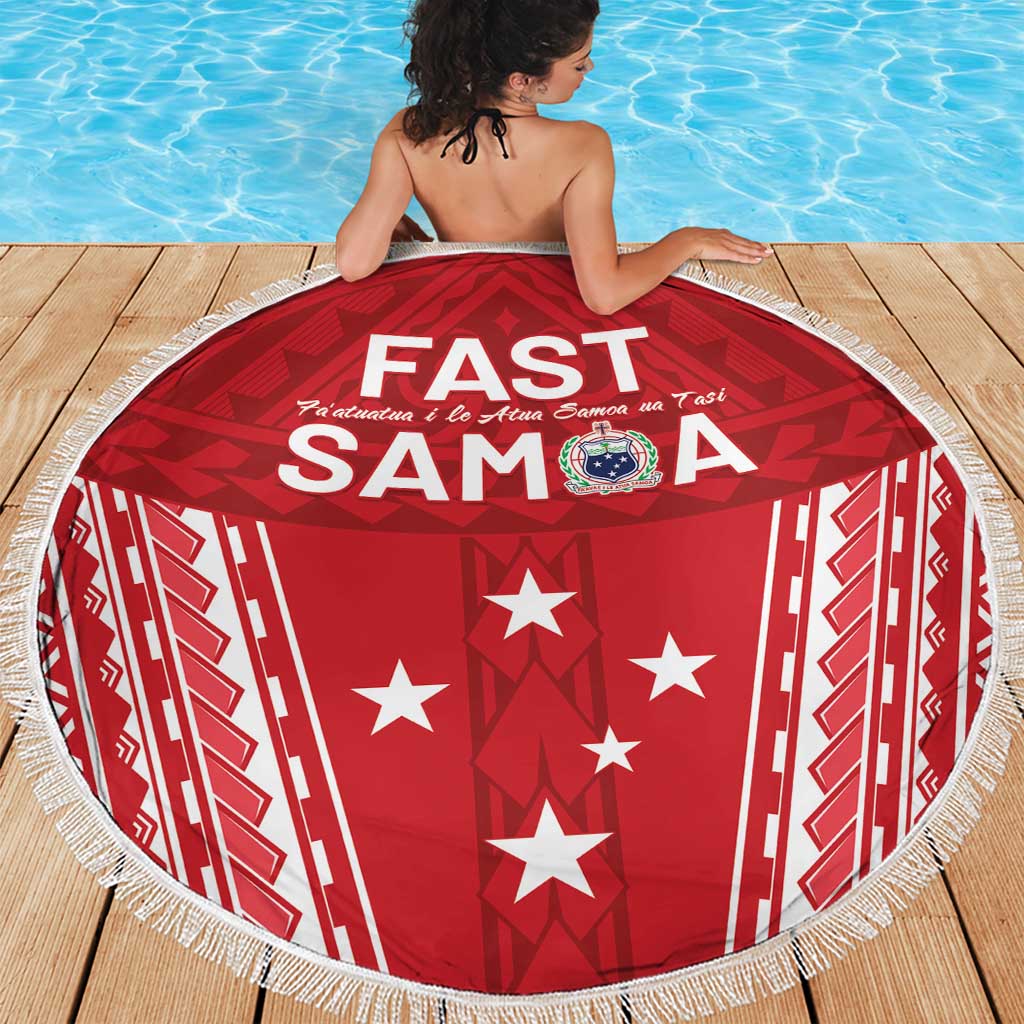 Samoa FAST Beach Blanket Forever Proud Samoan Tribal Pattern - Polynesian Pride