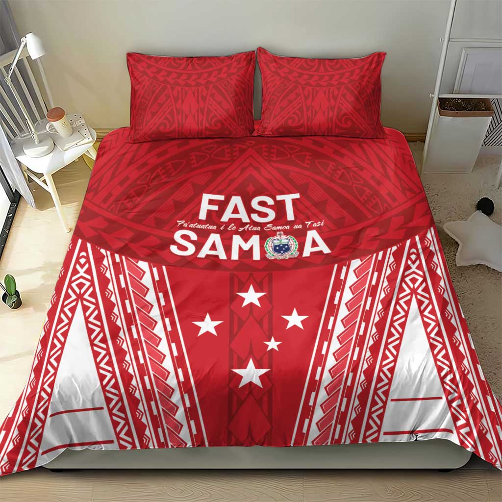 Samoa FAST Bedding Set Forever Proud Samoan Tribal Pattern - Polynesian Pride