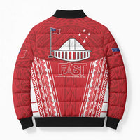 Samoa FAST Bomber Puffer Jacket Forever Proud Samoan Tribal Pattern - Polynesian Pride