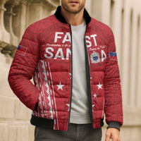 Samoa FAST Bomber Puffer Jacket Forever Proud Samoan Tribal Pattern - Polynesian Pride