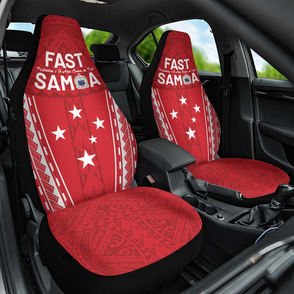 Samoa FAST Car Seat Cover Forever Proud Samoan Tribal Pattern - Polynesian Pride