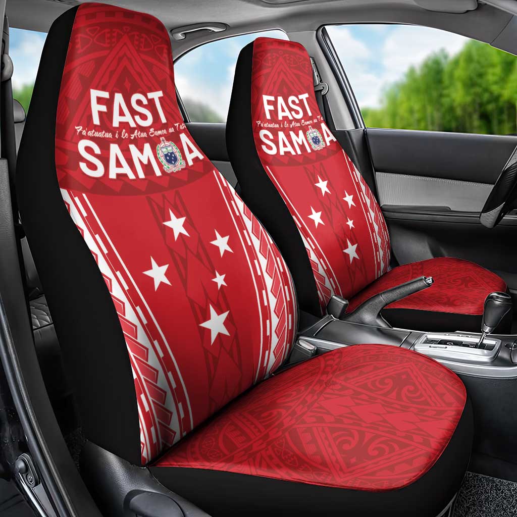 Samoa FAST Car Seat Cover Forever Proud Samoan Tribal Pattern - Polynesian Pride
