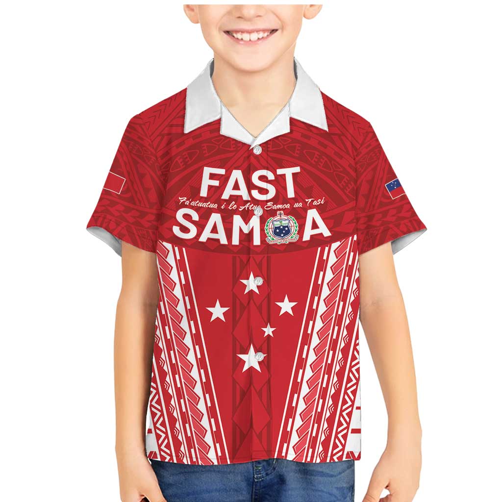 Samoa FAST Family Matching Mermaid Dress and Hawaiian Shirt Forever Proud Samoan Tribal Pattern - Polynesian Pride