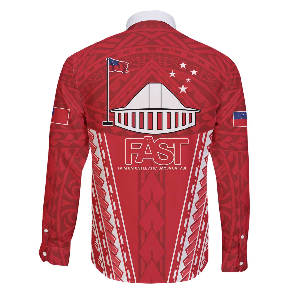 Samoa FAST Family Matching Off The Shoulder Long Sleeve Dress and Hawaiian Shirt Forever Proud Samoan Tribal Pattern - Polynesian Pride