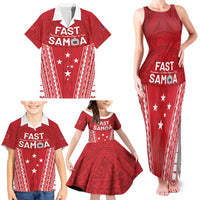 Samoa FAST Family Matching Tank Maxi Dress and Hawaiian Shirt Forever Proud Samoan Tribal Pattern - Polynesian Pride