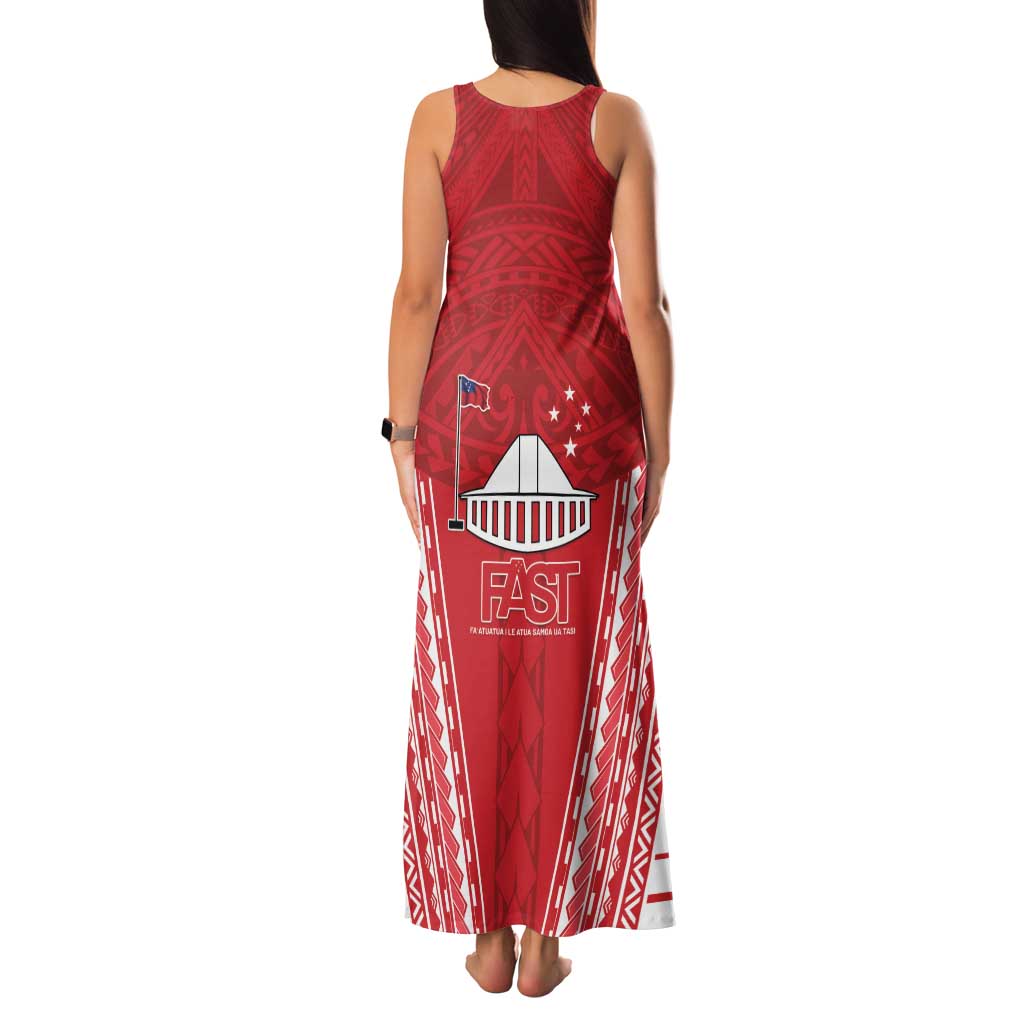 Samoa FAST Family Matching Tank Maxi Dress and Hawaiian Shirt Forever Proud Samoan Tribal Pattern - Polynesian Pride