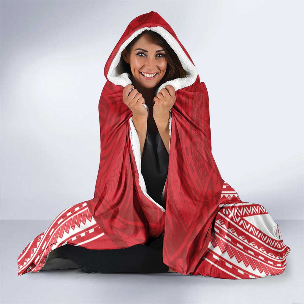 Samoa FAST Hooded Blanket Forever Proud Samoan Tribal Pattern - Polynesian Pride