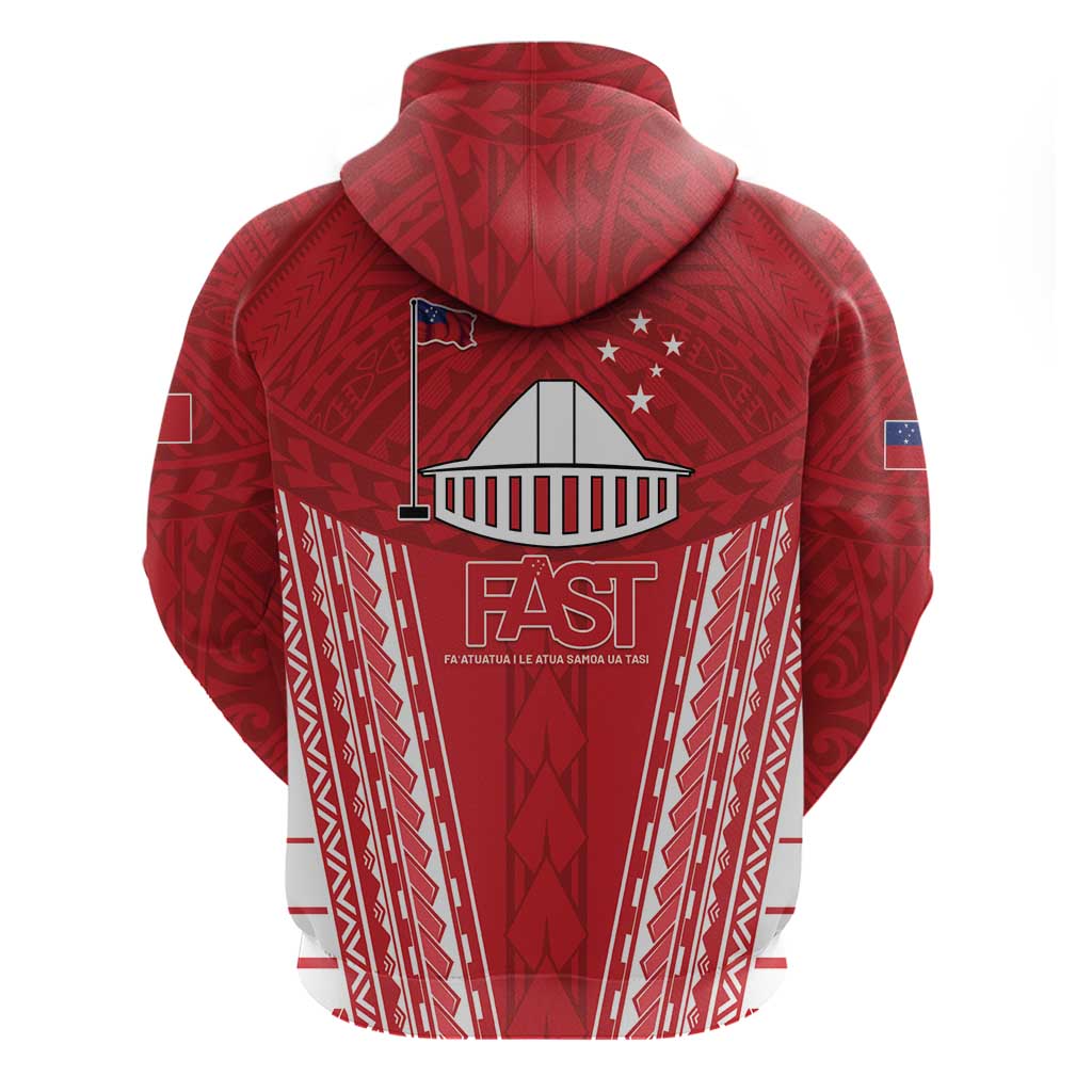 Samoa FAST Hoodie Forever Proud Samoan Tribal Pattern - Polynesian Pride