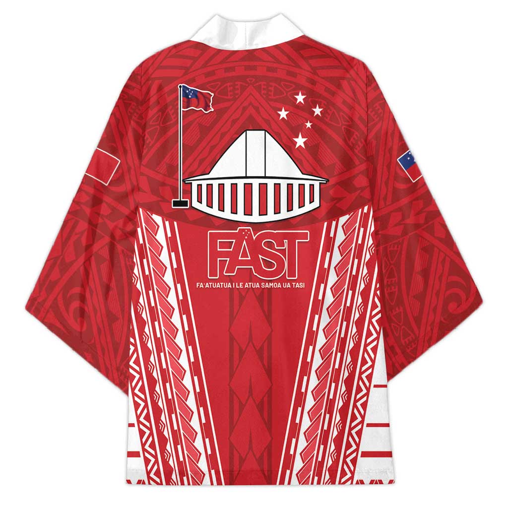 Samoa FAST Kimono Forever Proud Samoan Tribal Pattern LT05 - Polynesian Pride