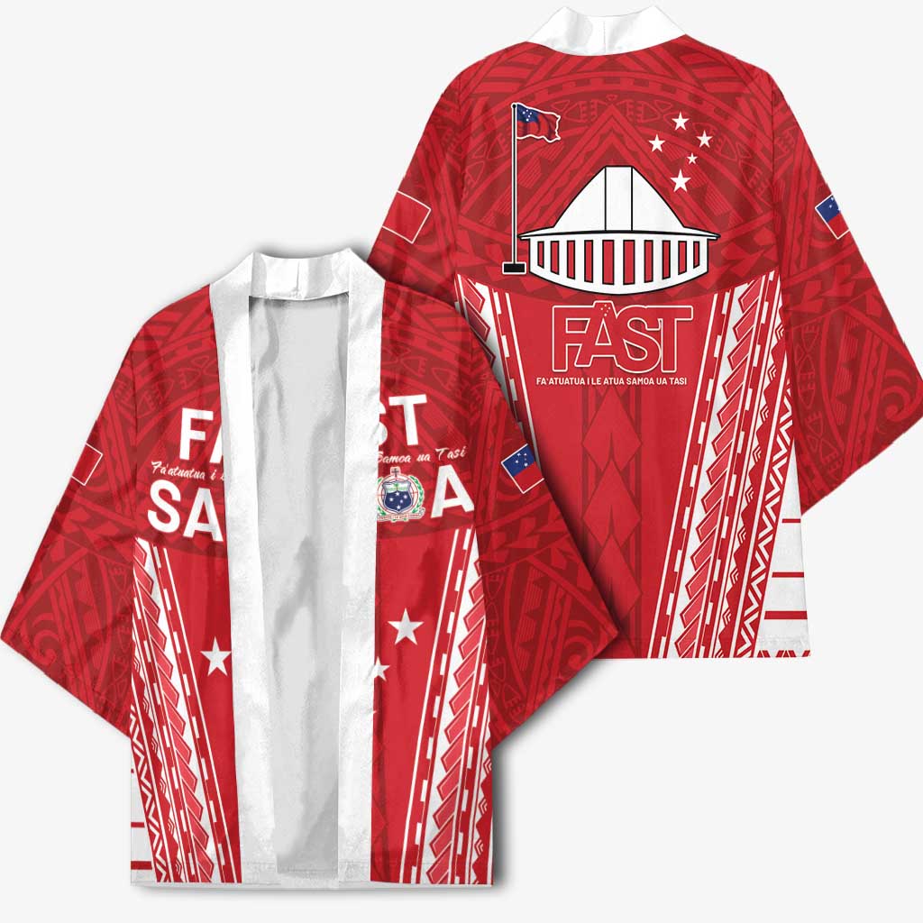 Samoa FAST Kimono Forever Proud Samoan Tribal Pattern LT05 - Polynesian Pride