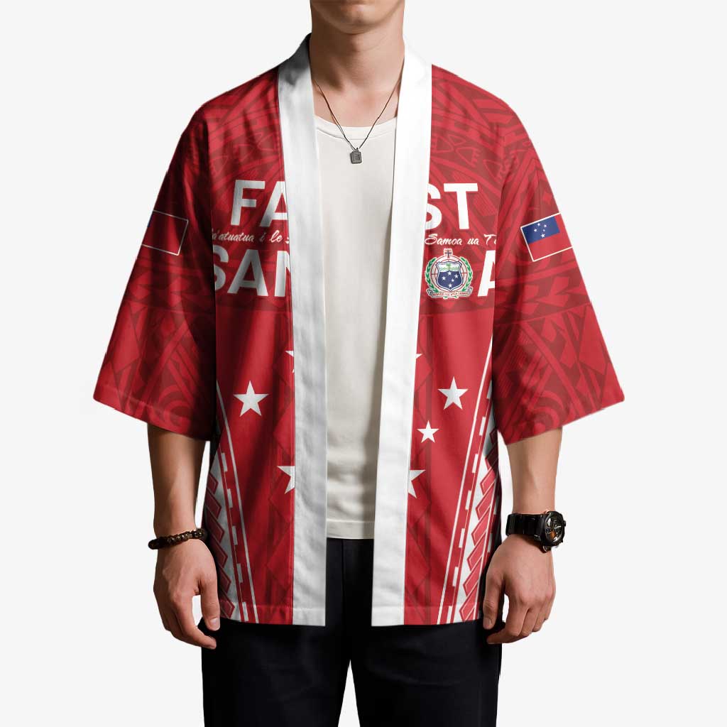 Samoa FAST Kimono Forever Proud Samoan Tribal Pattern LT05 - Polynesian Pride