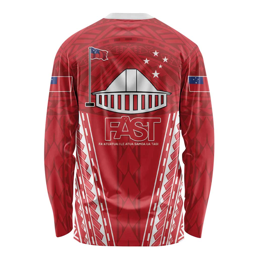 Samoa FAST Long Sleeve Shirt Forever Proud Samoan Tribal Pattern - Polynesian Pride