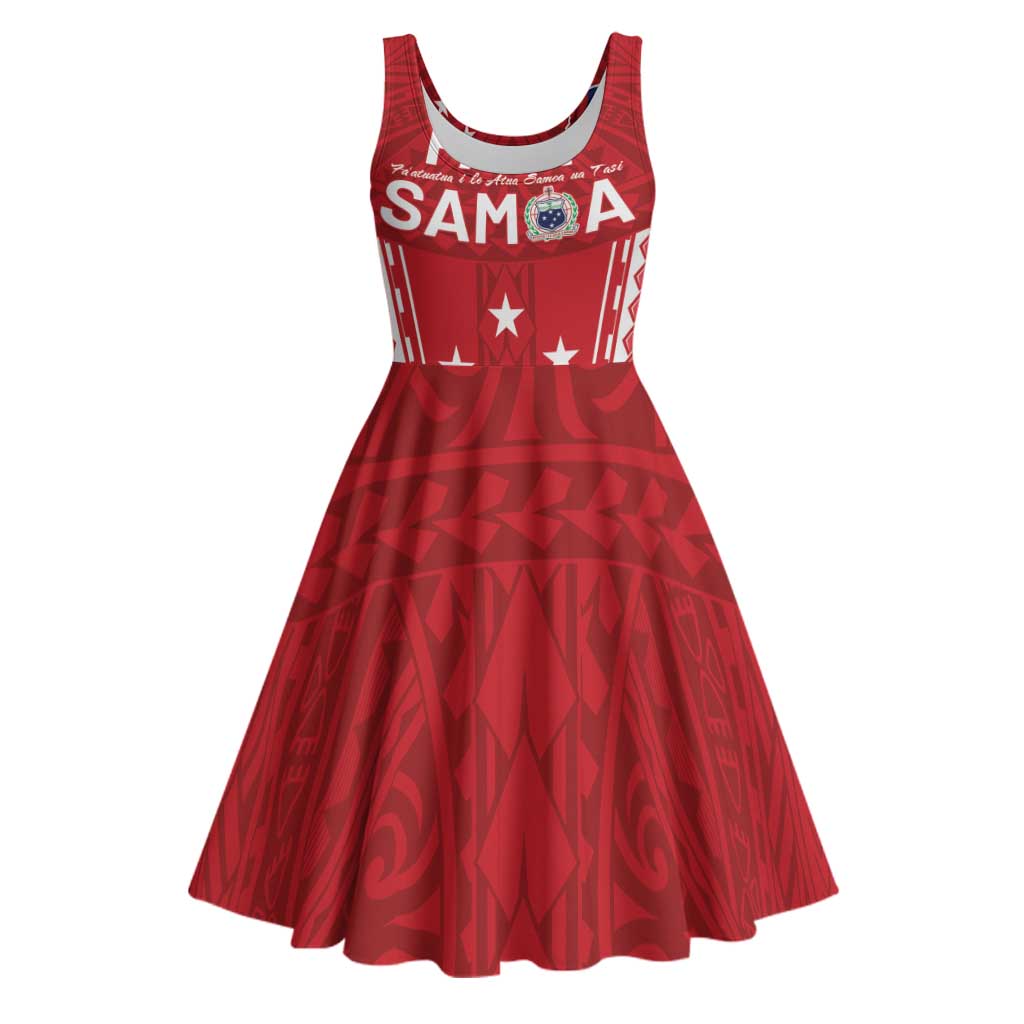 Samoa FAST Midi Dress Forever Proud Samoan Tribal Pattern - Polynesian Pride