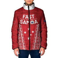 Samoa FAST Padded Jacket Forever Proud Samoan Tribal Pattern - Polynesian Pride