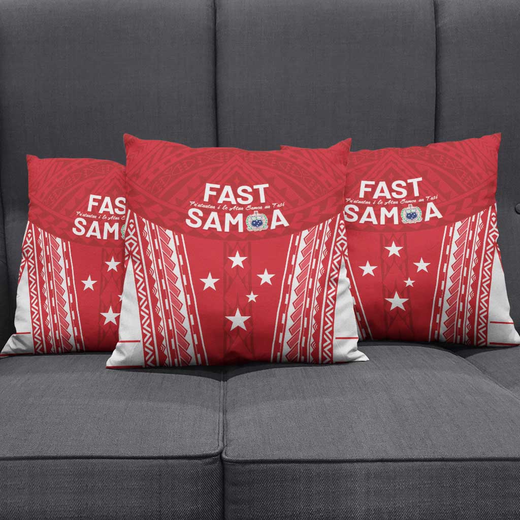 Samoa FAST Pillow Cover Forever Proud Samoan Tribal Pattern - Polynesian Pride