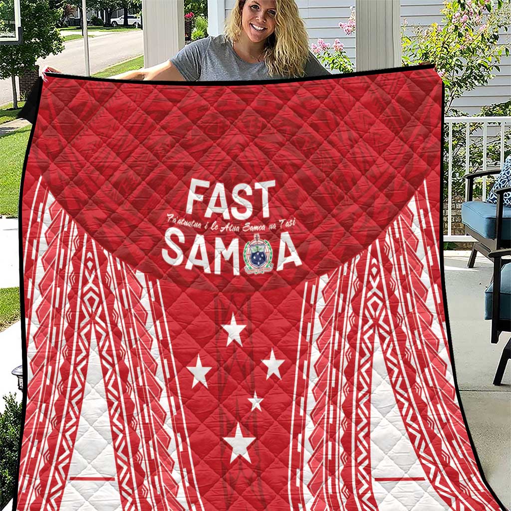 Samoa FAST Quilt Forever Proud Samoan Tribal Pattern - Polynesian Pride
