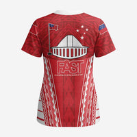 Samoa FAST Scrub Top Forever Proud Samoan Tribal Pattern - Polynesian Pride