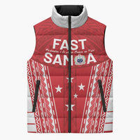 Samoa FAST Sleeveless Puffer Jacket Forever Proud Samoan Tribal Pattern - Polynesian Pride