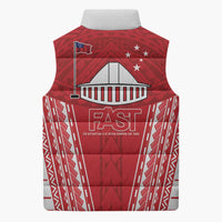 Samoa FAST Sleeveless Puffer Jacket Forever Proud Samoan Tribal Pattern - Polynesian Pride