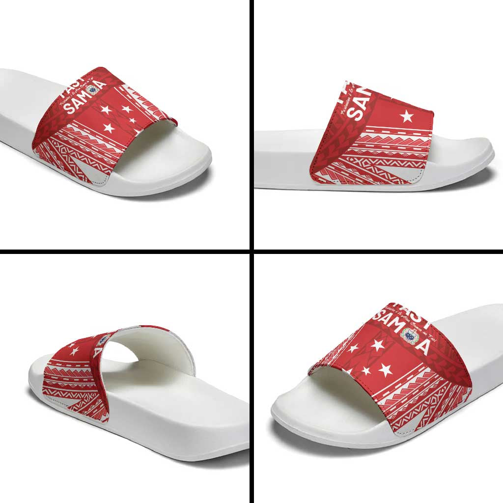 Samoa FAST Slide Sandals Forever Proud Samoan Tribal Pattern LT05 - Polynesian Pride