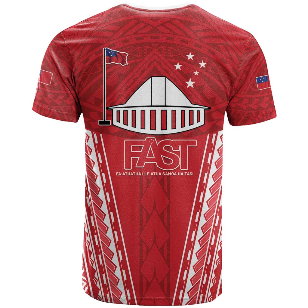 Samoa FAST T Shirt Forever Proud Samoan Tribal Pattern - Polynesian Pride
