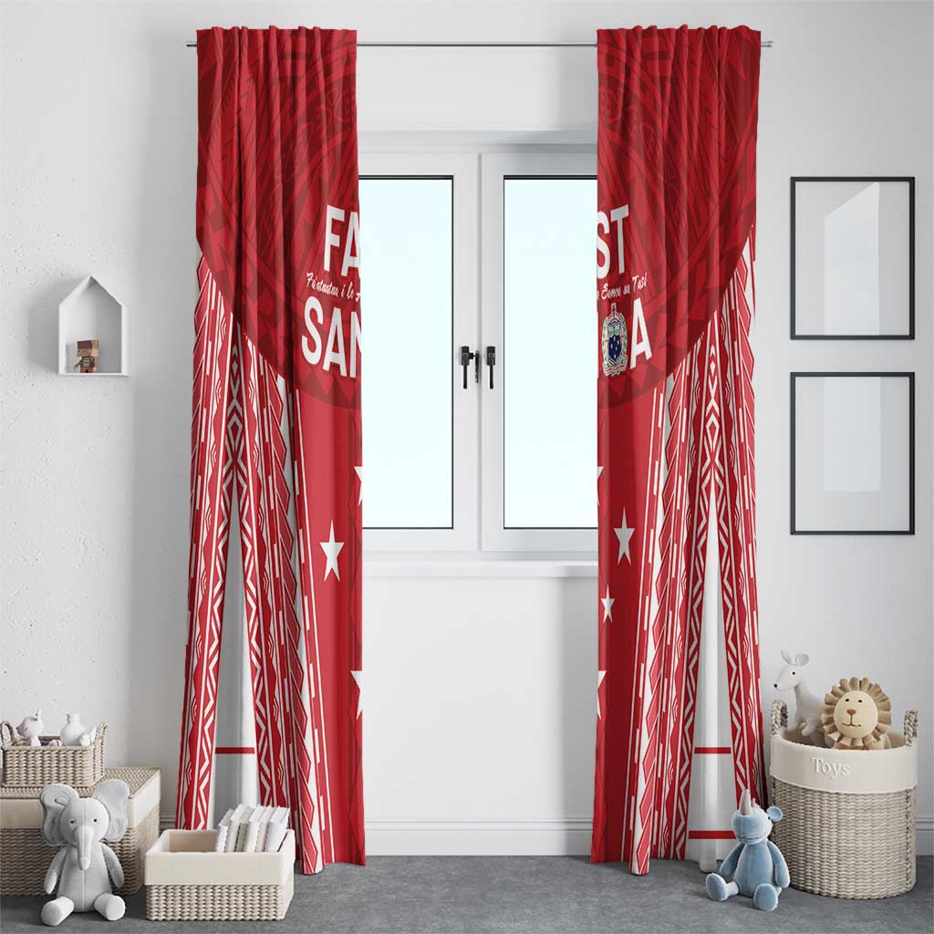 Samoa FAST Window Curtain Forever Proud Samoan Tribal Pattern LT05 - Polynesian Pride