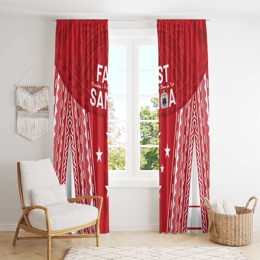 Samoa FAST Window Curtain Forever Proud Samoan Tribal Pattern LT05 - Polynesian Pride