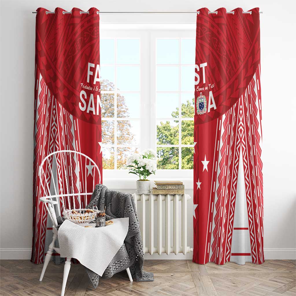 Samoa FAST Window Curtain Forever Proud Samoan Tribal Pattern LT05 - Polynesian Pride