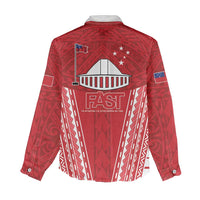 Samoa FAST Women Casual Shirt Forever Proud Samoan Tribal Pattern - Polynesian Pride