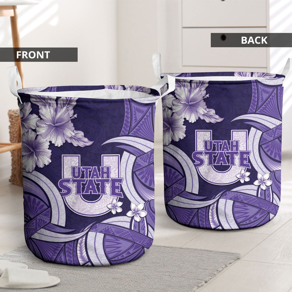 Utah State Polynesian Heritage Laundry Basket Floral Tribal Pattern Tropical Flowers LT05 - Polynesian Pride