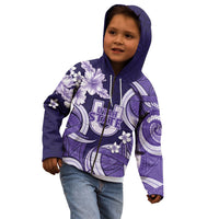 Utah State Polynesian Heritage Kid Hoodie Floral Tribal Pattern Tropical Flowers LT05 - Polynesian Pride