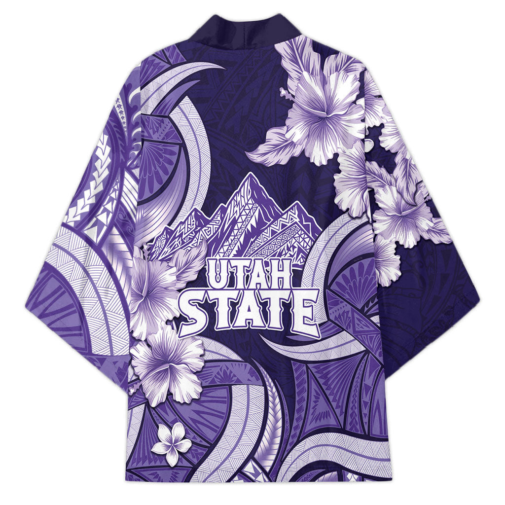 Utah State Polynesian Heritage Kimono Floral Tribal Pattern Tropical Flowers LT05 - Polynesian Pride