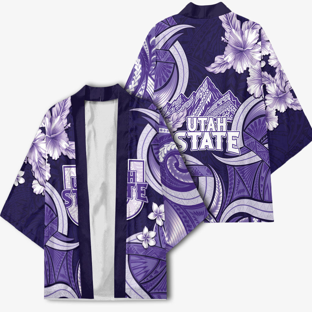 Utah State Polynesian Heritage Kimono Floral Tribal Pattern Tropical Flowers LT05 - Polynesian Pride