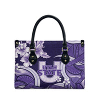 Utah State Polynesian Heritage Leather Bag Floral Tribal Pattern Tropical Flowers LT05 - Polynesian Pride