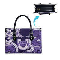 Utah State Polynesian Heritage Leather Bag Floral Tribal Pattern Tropical Flowers LT05 - Polynesian Pride