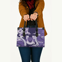 Utah State Polynesian Heritage Leather Bag Floral Tribal Pattern Tropical Flowers LT05 - Polynesian Pride