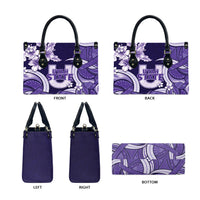 Utah State Polynesian Heritage Leather Bag Floral Tribal Pattern Tropical Flowers LT05 - Polynesian Pride